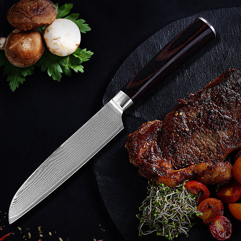 Coffret Cadeau 2 Couteaux Damas — Chef + Santoku