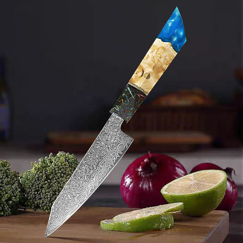 Couteau de Chef Damas — Manche Résine