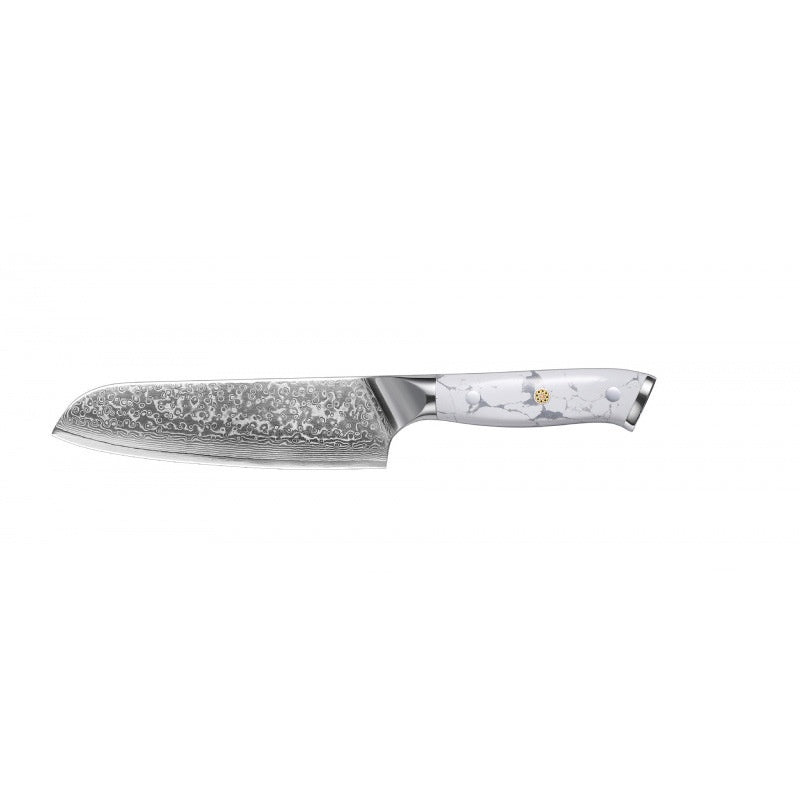 Couteau de Chef Damas — Lame de Caractère, Manche Nacré