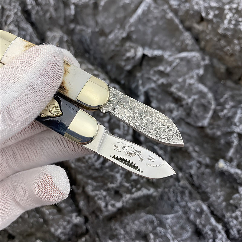 Canif Pliant Damas — Manche Bois de Cerf