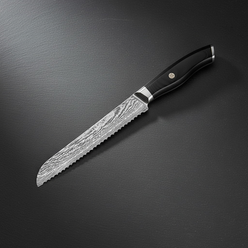 Couteau à Pain Damas — Tranche Nette