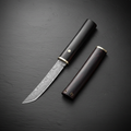 Couteau Fixe Damas — Manche Bois de Cerf