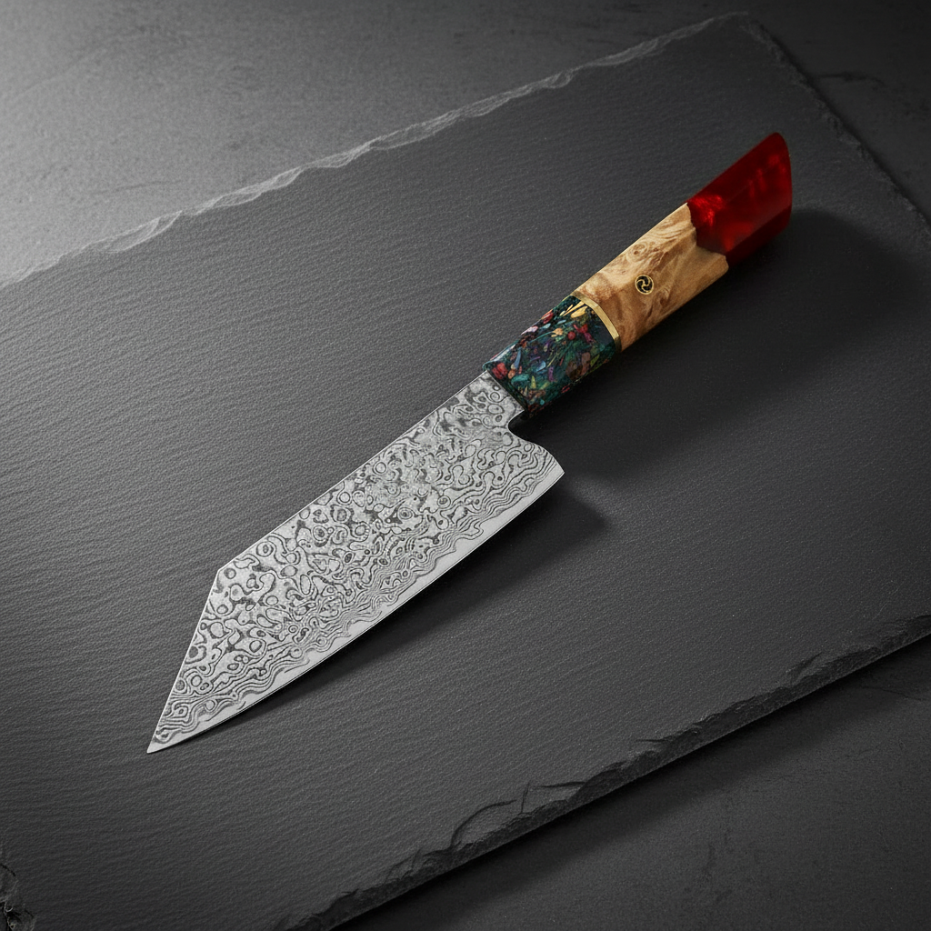 Couteau Fixe Damas — Le Trappeur