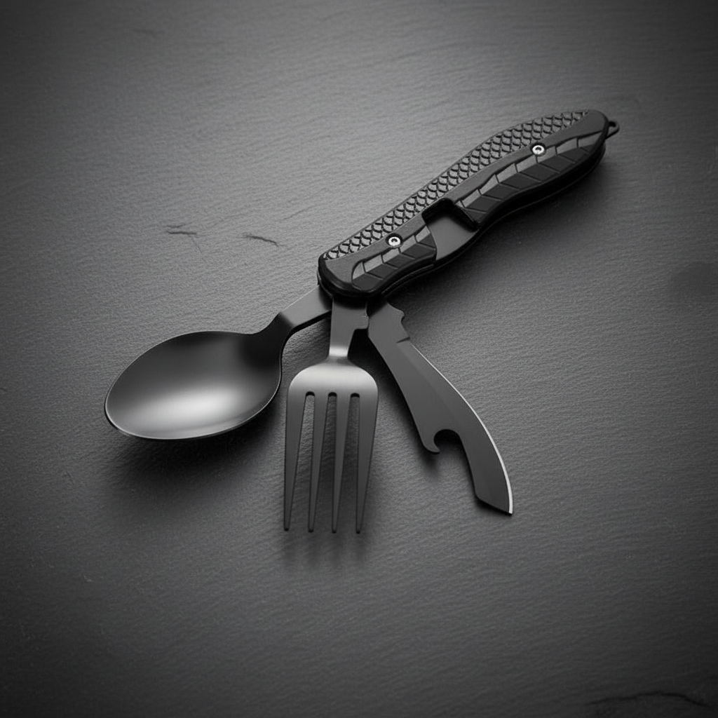 Stainless Steel Camping Detachable Knife Fork And Spoon